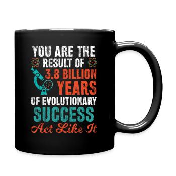 3 8 billion evolution Biologist Biology Bio Spruc - Full Colour Mug - black - Right
