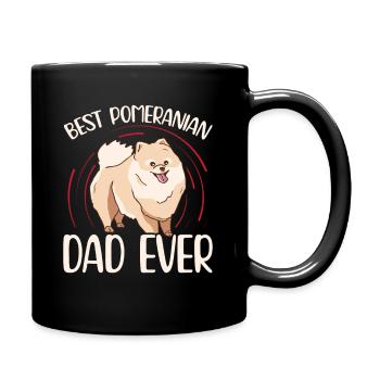 Papa nain Pomeranian | Cadeau de père de chien - Mug uni - noir - Droite