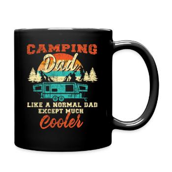 Camping Dad Pop Up Camper Rv - Tasse einfarbig - Schwarz - Rechts