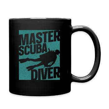 Diving Master Scuba Diver Down - Tasse einfarbig - Schwarz - Rechts