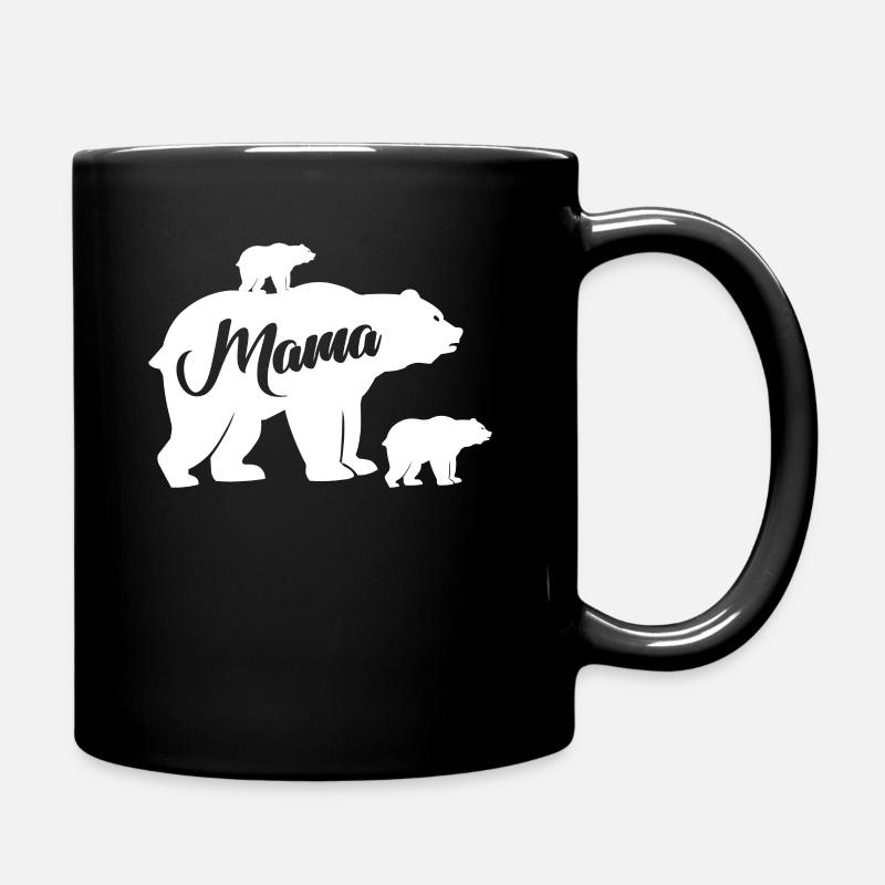 Maman Ours Bébé Famille Maman Bear - Mug uni - noir