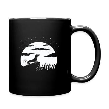 German Dachshund Moon Dachshund - Full Colour Mug - black - Right
