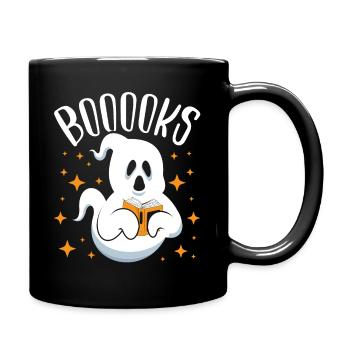 Booook's Halloween Ghost Literature - Full Colour Mug - black - Right