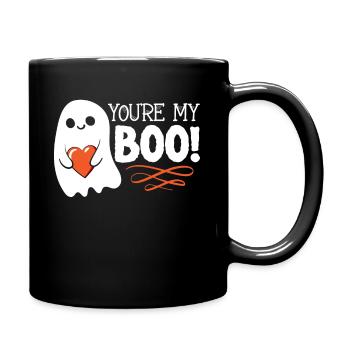 You're My Boo Cute Halloween Ghost - Full Colour Mug - black - Right
