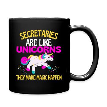 Secrétaires de licorne, Secrétaire magique Licorne - Mug uni - noir - Droite