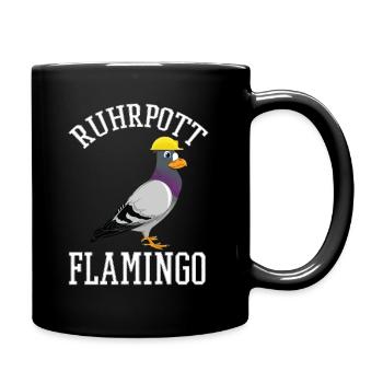 Ruhrpott Flamingo Rheingebiet NRW Ruhr - Tasse einfarbig - Schwarz - Rechts
