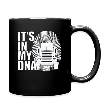 LKW-Fahrer Fernfahrer - It's In My DNA Trucker - Tasse einfarbig - Schwarz - Rechts