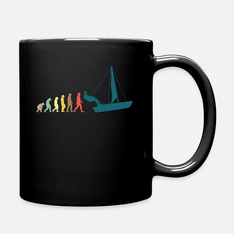 Sailing Sailboat Evolution - Full Colour Mug - black