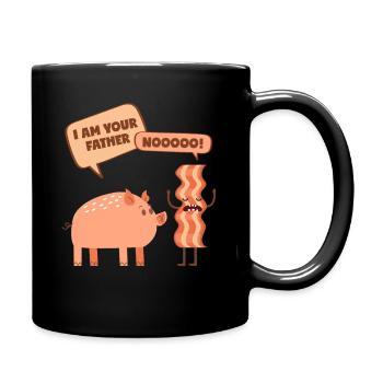 Cochon au bacon: Je suis ton père! - Mug uni - noir - Droite