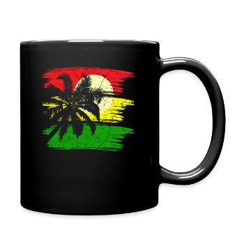 Jamaika Reggae Rastafari - Tasse einfarbig - Schwarz - Rechts