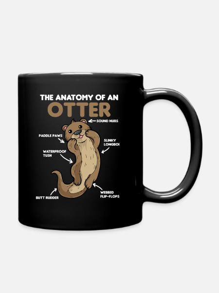 douce la loutre déclaration Anatomy of an Loutre - Mug uni - noir