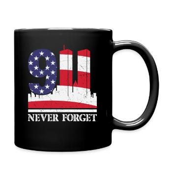 9-11 20 Never Forget Year Anniversary - Tasse einfarbig - Schwarz - Rechts