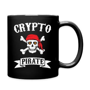 Crypto Pirate Bitcoin Pirates BTC tête de mort - Mug uni - noir - Droite