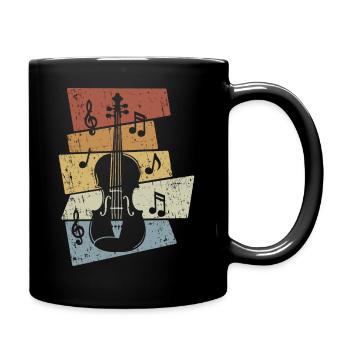 Violoncelle Rétro violoncelle Musical Instrument Musician - Mug uni - noir - Droite