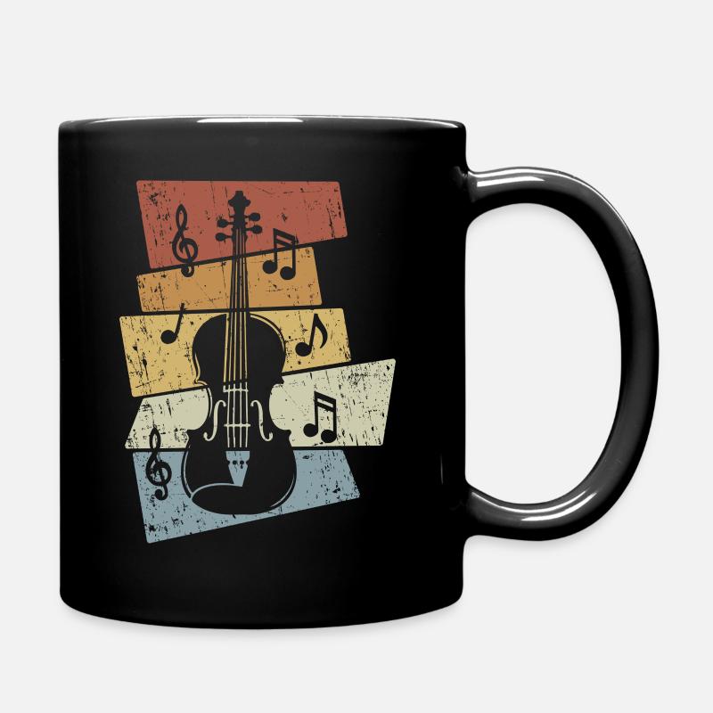 Violoncelle Rétro violoncelle Musical Instrument Musician - Mug uni - noir