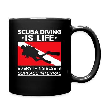 Diver Dive Flag Scuba Diving Is - Full Colour Mug - black - Right