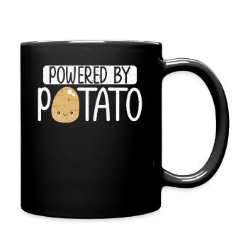 Powered By Potato Kartoffel - Full Colour Mug - black - Right