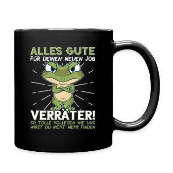 Jobwechsel Neuer Job Abschied Kollege neue Arbeit - Tasse einfarbig - Schwarz - Rechts