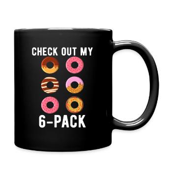 Check out my 6-Pack Donuts - Tasse einfarbig - Schwarz - Rechts