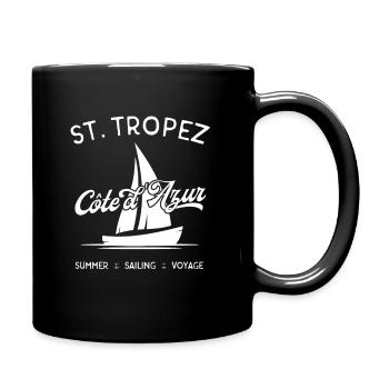 Saint Tropez Côte d´ Azur Summer Sailing Voyage - Tasse einfarbig - Schwarz - Rechts