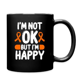 Multiple Sclerosis Awareness okay Orange Ribbon - Tasse einfarbig - Schwarz - Rechts