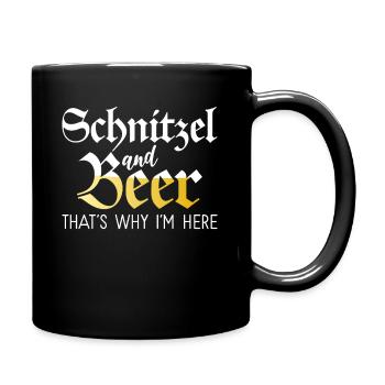 Schnitzel and Beer thats why in here - Mug uni - noir - Droite