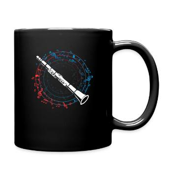 Clarinet Musical Note ClarinetIst Musician - Full Colour Mug - black - Right