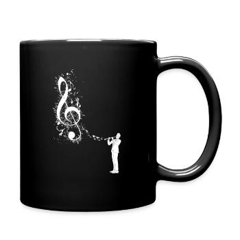 Clarinetist Musical Note Clarinet Musical Instrument - Full Colour Mug - black - Right