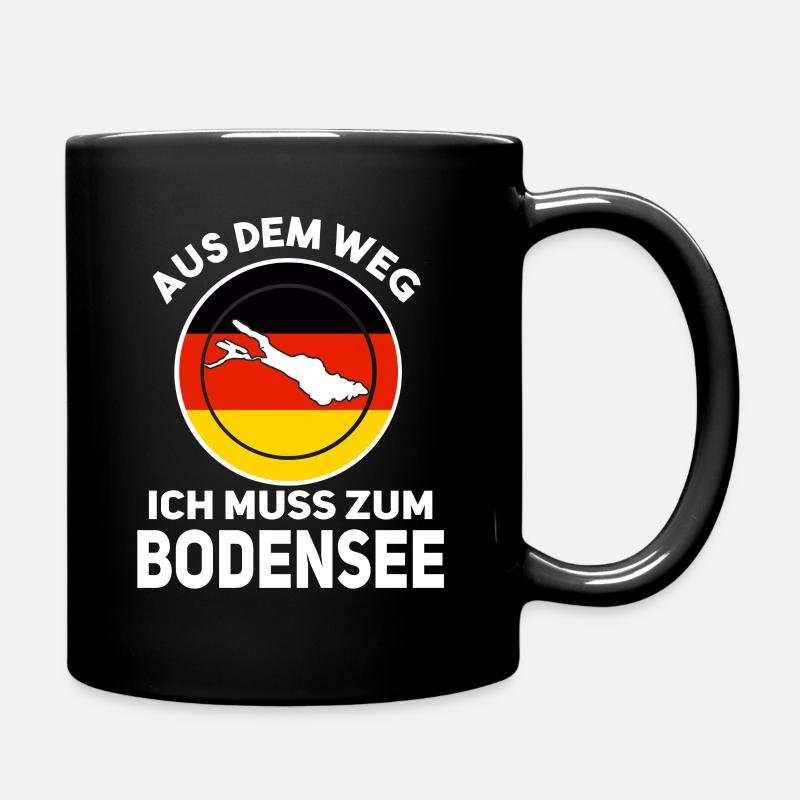 Aus dem Weg ich muss zum Bodensee - Tasse einfarbig - Schwarz