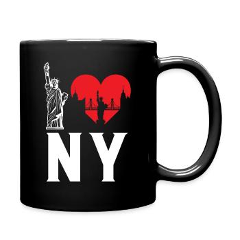 I Love NY New York - Tasse einfarbig - Schwarz - Rechts