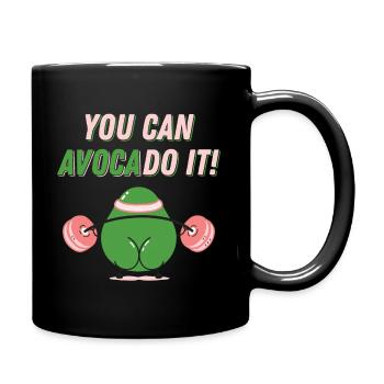 Avocado Fitness Avo Do It! Workout - Full Colour Mug - black - Right