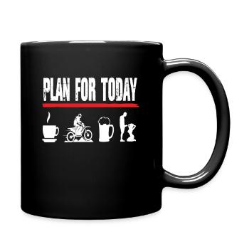 Motocross Plan for Today - Full Colour Mug - black - Right