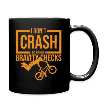 I Don't Crash I Do Random Gravity Checks Motocross - Full Colour Mug - black - Right