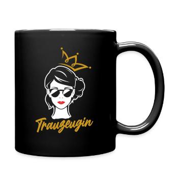 Ich Bin Trauzeugin Lustiges Trauzeugin Geschenk - Tasse einfarbig - Schwarz - Rechts