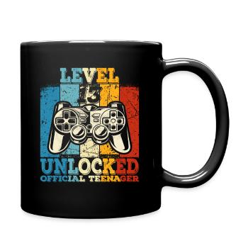 Geburtstag 13 Offizielle Teenager Junge Level 13 - Tasse einfarbig - Schwarz - Rechts