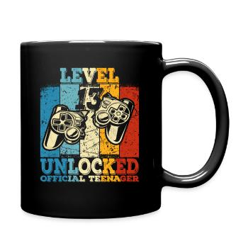 Geburtstag 13 Offizielle Teenager Junge Level 13 - Tasse einfarbig - Schwarz - Rechts