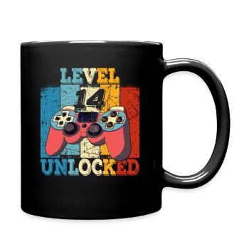 Geburtstag 14 Offizielle Teenager Junge Level 14 - Tasse einfarbig - Schwarz - Rechts