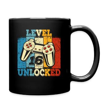 Geburtstag 16 Offizielle Teenager Junge Level 16 - Tasse einfarbig - Schwarz - Rechts
