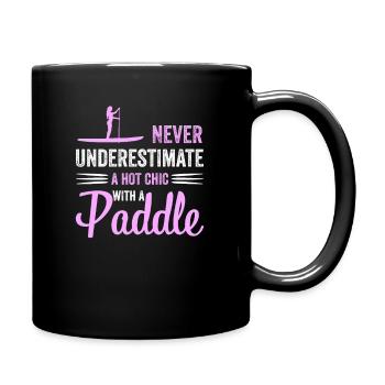 Stand Up Paddeling Frauen Damen - Tasse einfarbig - Schwarz - Rechts