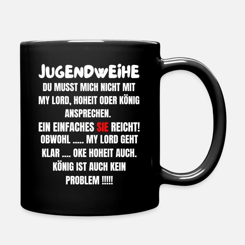 Jugendweihe 2021 | Lustiges Jugendweihe Geschenk - Tasse einfarbig - Schwarz