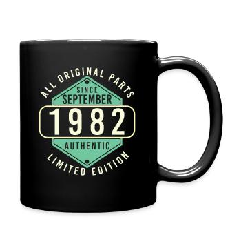 1982 In September Retro Gift - Full Colour Mug - black - Right