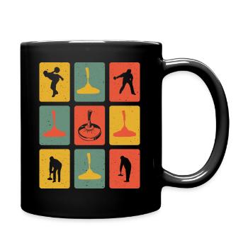 Curling Retro - Full Colour Mug - black - Right
