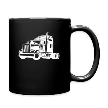 Camion camion camion routier - Mug uni - noir - Droite