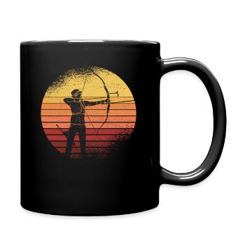 Tir à l’arc Vintage Archer Tir à l’arc - Mug uni - noir - Droite