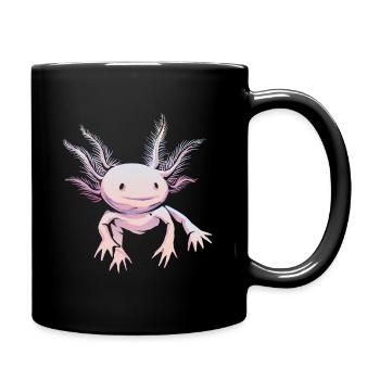 Axolotl Schwanzlurch Aquarium - Tasse einfarbig - Schwarz - Rechts