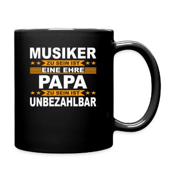 Musiker Geschenk Musikant Musik Papa Komponist - Tasse einfarbig - Schwarz - Rechts