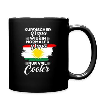 Kurdischer Papa Kurden Vater Vatertag Kurdistan - Tasse einfarbig - Schwarz - Rechts