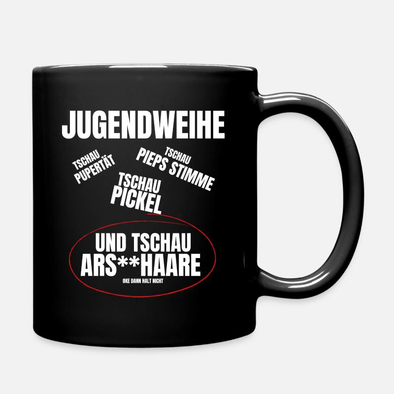 Jugendweihe 2021 | Lustiges Jugendweihe Geschenk - Tasse einfarbig - Schwarz