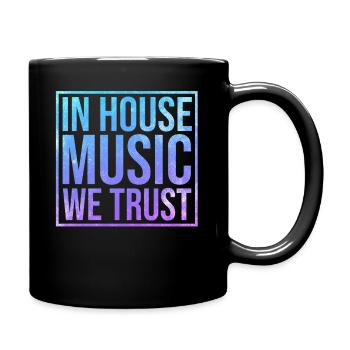 House Musik - Tasse einfarbig - Schwarz - Rechts