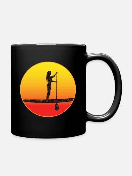 Stand Up Paddle Board Girl- SUP Water Sports Women - Tasse einfarbig - Schwarz
